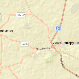 Velké Přílepy Street Map