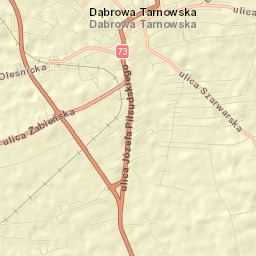 Powiat dąbrowski Street Map