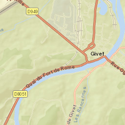 Givet Street Map