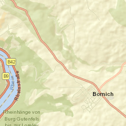 Bornich Street Map