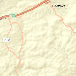 Březová Street Map