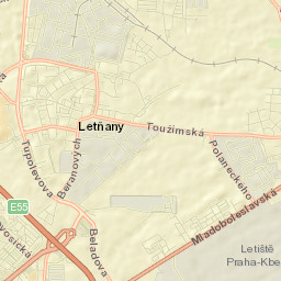 Letňany Street Map