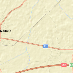 Sadská Street Map