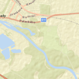Poděbrady Street Map