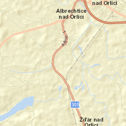 Albrechtice nad Orlicí Street Map