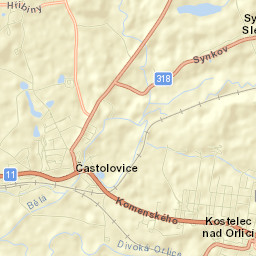 Kostelec nad Orlicí Street Map