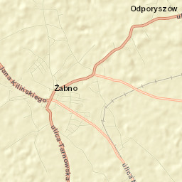 Żabno Street Map