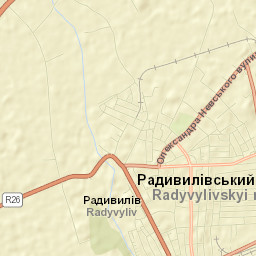 Radyvyliv Street Map