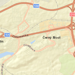 Černý Most Street Map