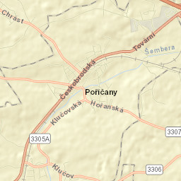 Poříčany Street Map