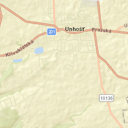 Unhošť Street Map