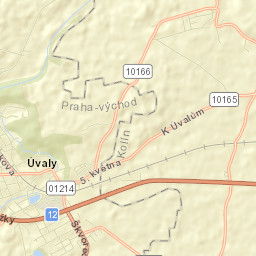 Úvaly Street Map