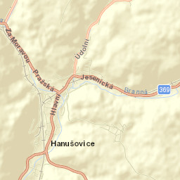 Hanušovice Street Map