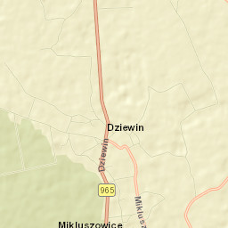 Dziewin Street Map