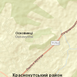 Krasnokuts’k Street Map