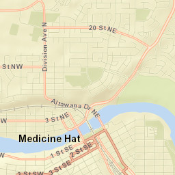Medicine Hat Street Map