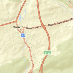 Couvin Street Map