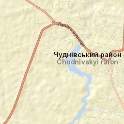 Chudniv Street Map