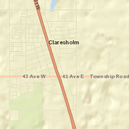 Claresholm Street Map