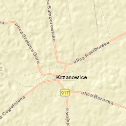 Krzanowice Street Map