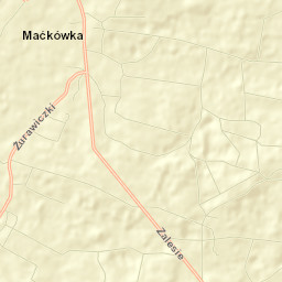 Zalesie Street Map