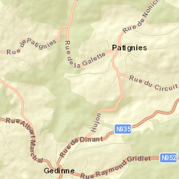 Gedinne Street Map
