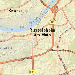 Rüsselsheim Street Map