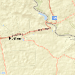 Kožlany Street Map