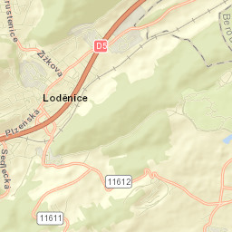 Loděnice Street Map