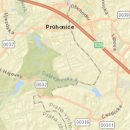 Průhonice Street Map