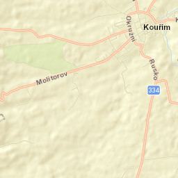 Kouřim Street Map