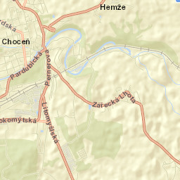 Choceň Street Map