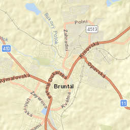Bruntál Street Map