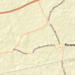 Krzeczów Street Map