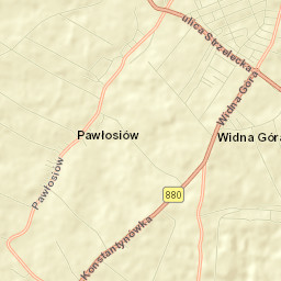 Pawłosiów Street Map