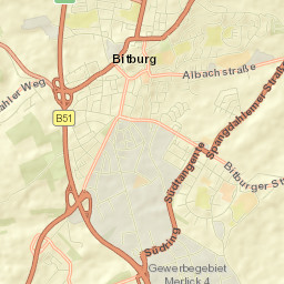 Bitburg Street Map