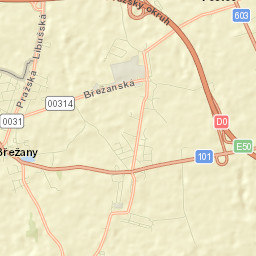 Dolní Břežany Street Map