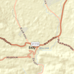 Štíty Street Map