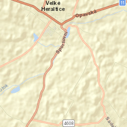 Velké Heraltice Street Map