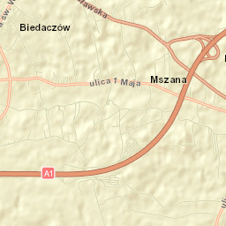 Mszana Street Map