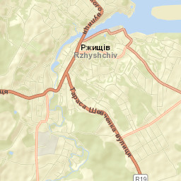 Rzhyshchiv Street Map