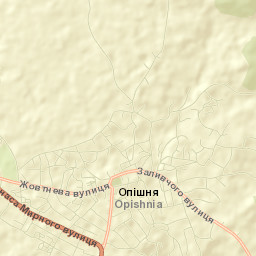Opishnia Street Map