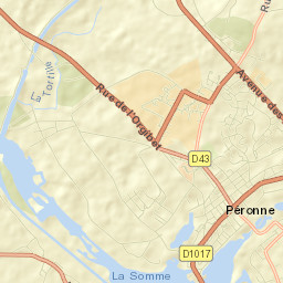 Péronne Street Map