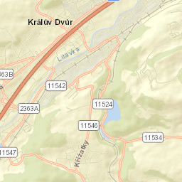 Králův Dvůr Street Map