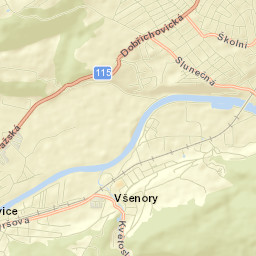Všenory Street Map
