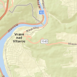 Vrané nad Vltavou Street Map