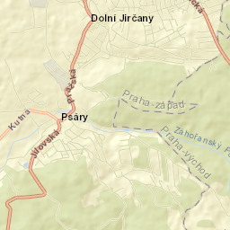 Psáry Street Map