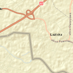 Łaziska Street Map