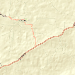 Krzęcin Street Map