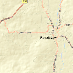 Radziszów Street Map
